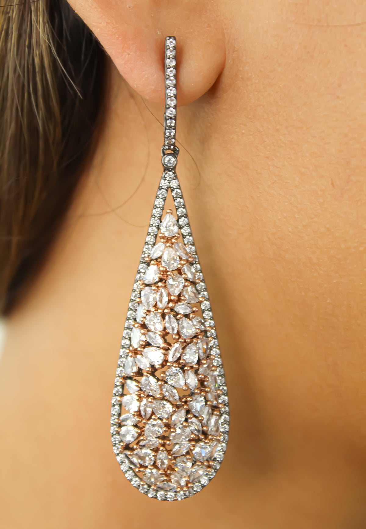 Tear drop earrings 50 100 bridal bride bridesmaid bridesmaids bombay sunset