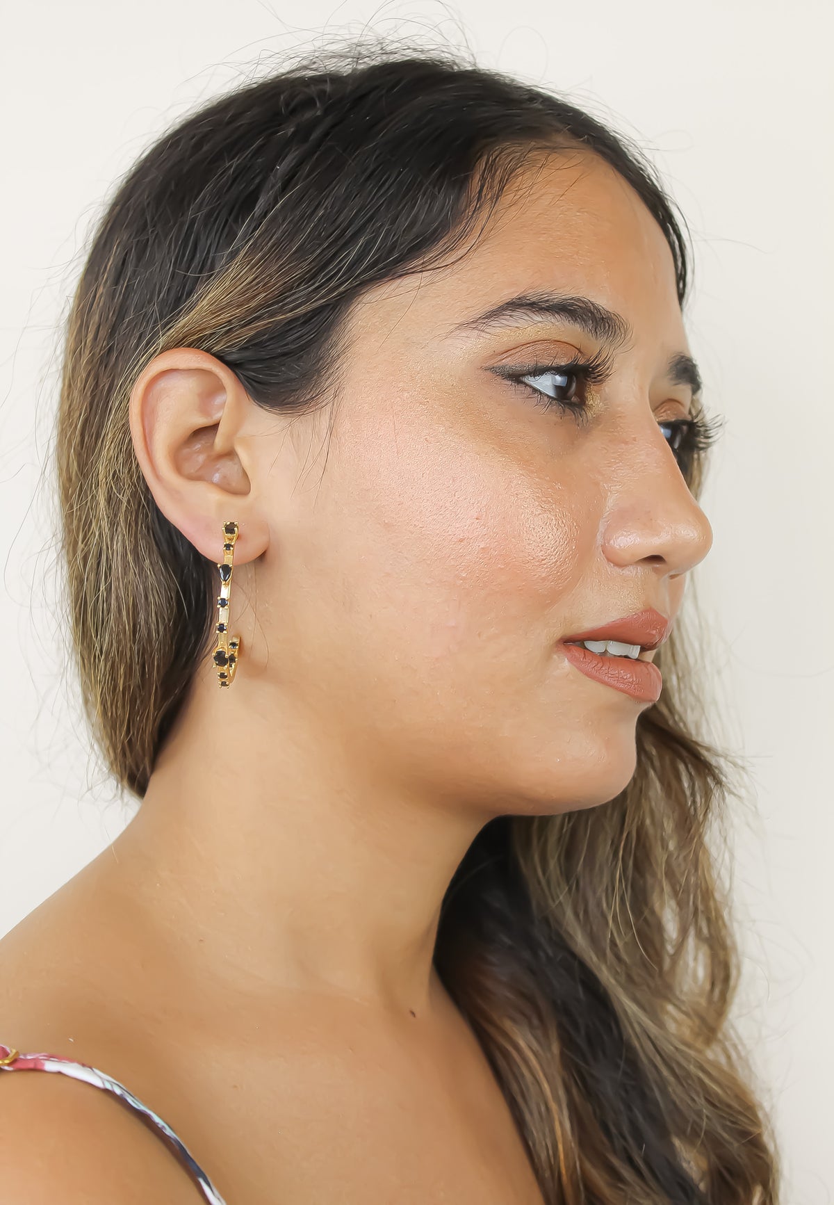 Angel hoop earrings bombay sunset
