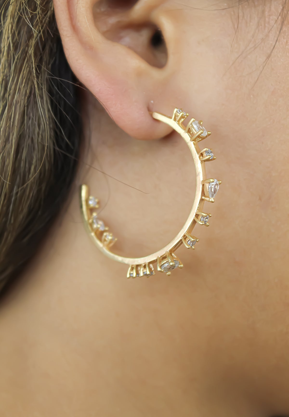 Angel hoop earrings bombay sunset