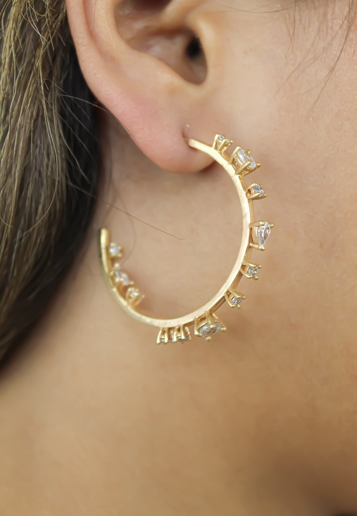 angel hoop earrings Bombay Sunset