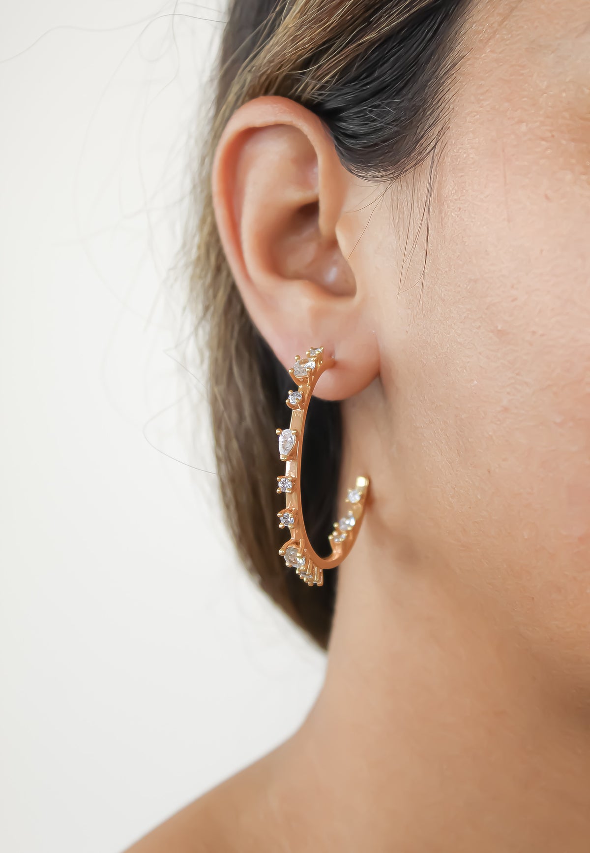 Angel hoop earrings bombay sunset