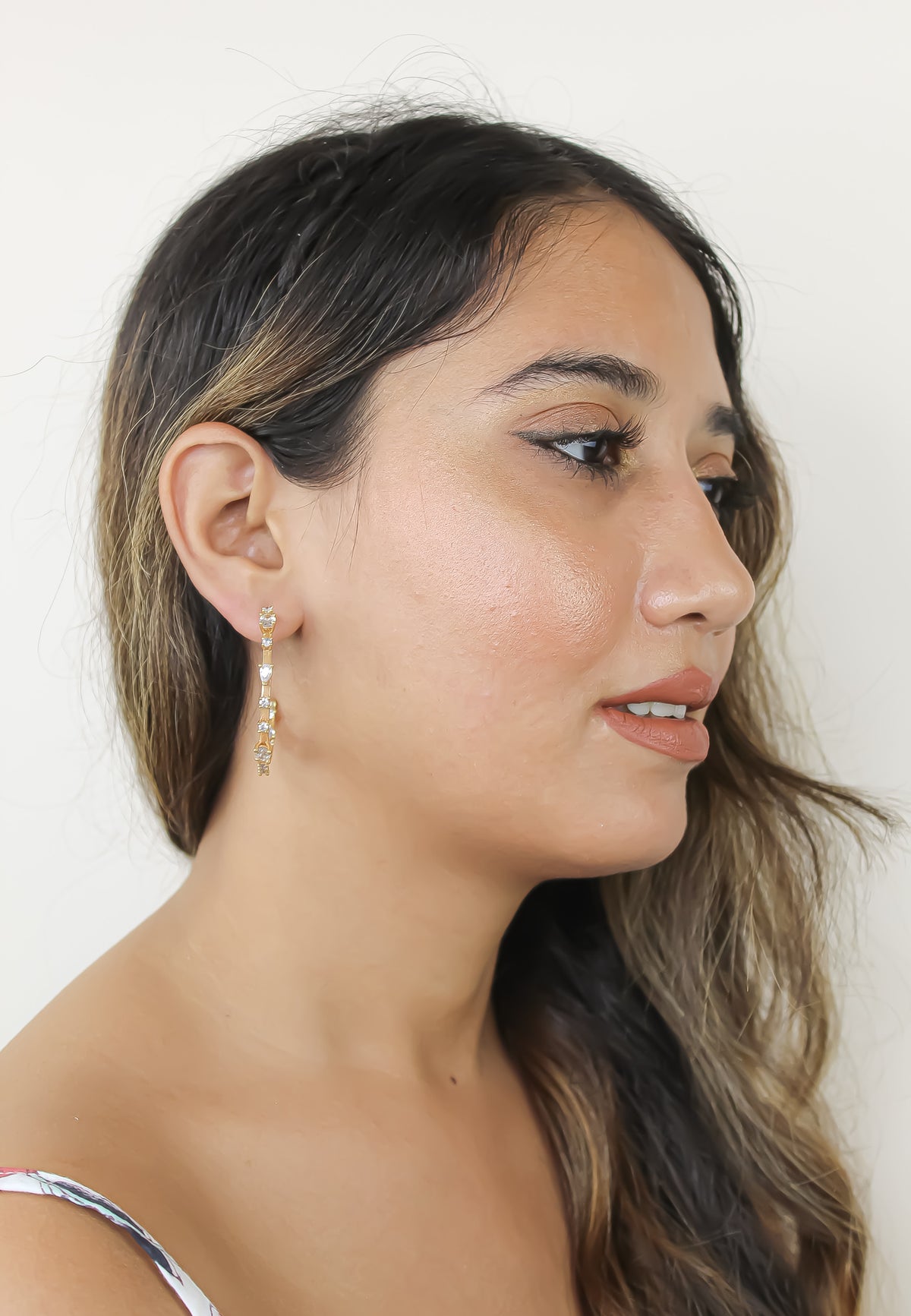 Angel hoop earrings bombay sunset