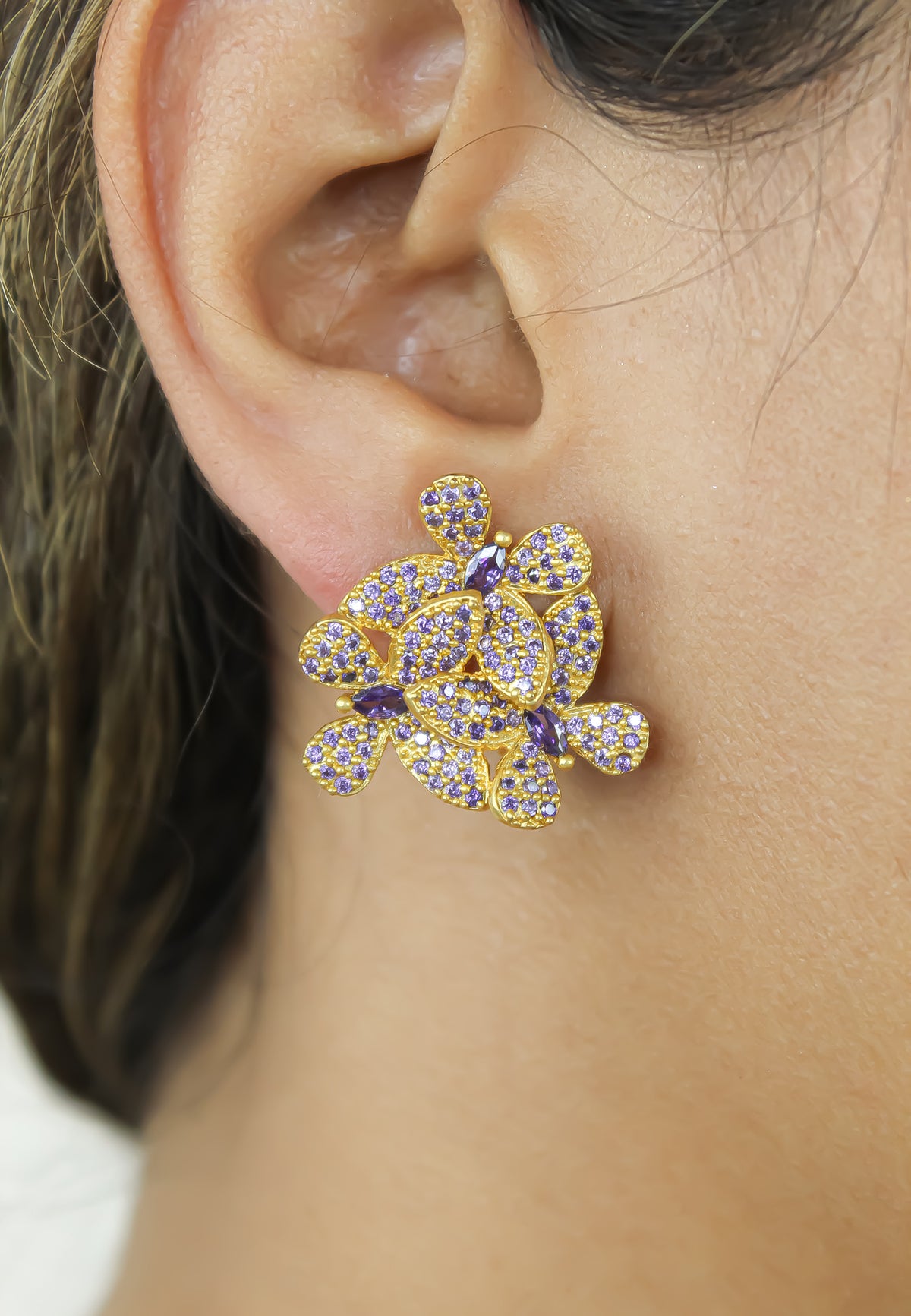 African butterfly earrings bombay sunset