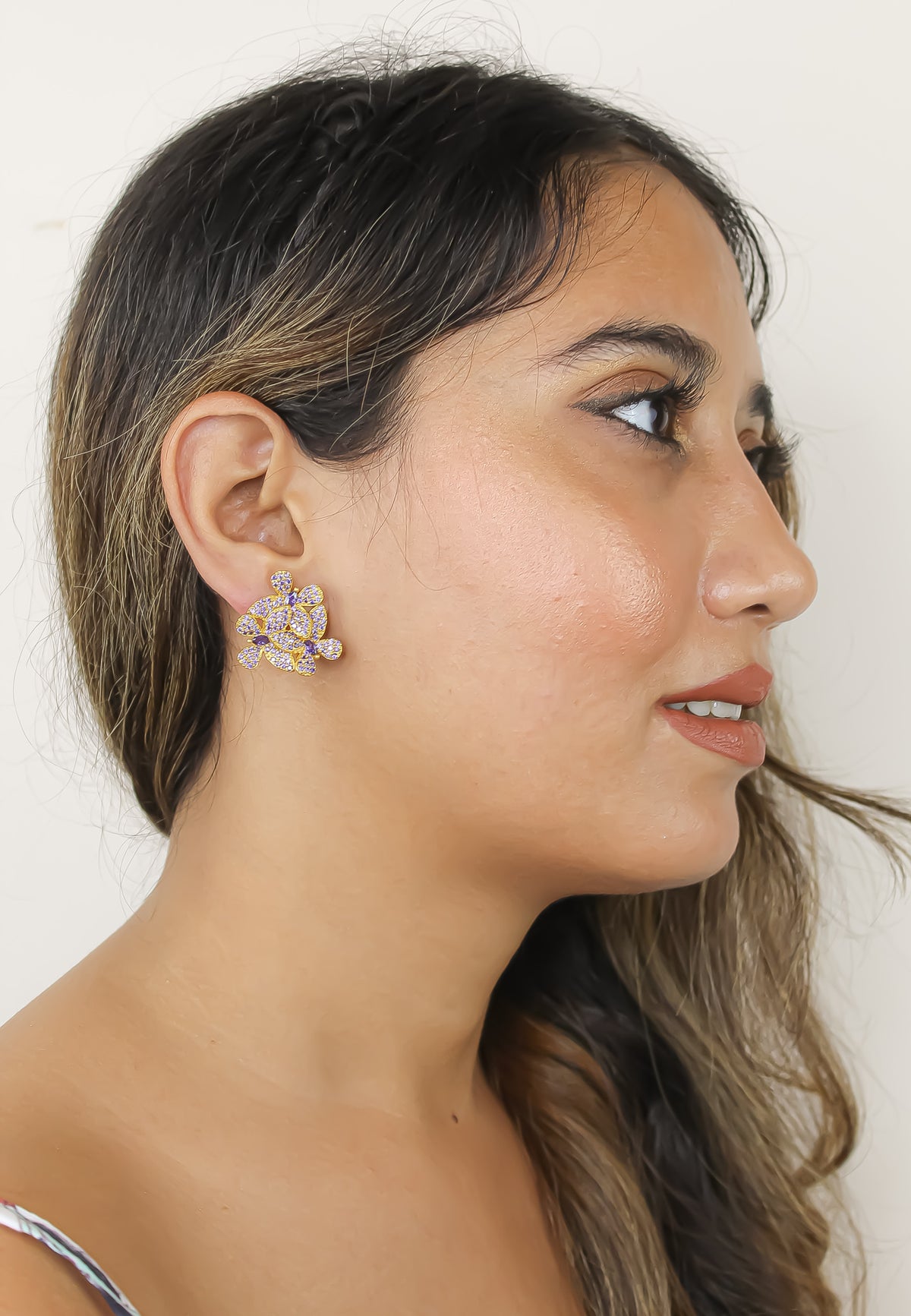 African butterfly earrings bombay sunset