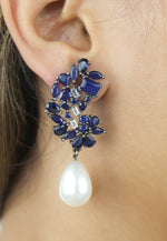 Bild in den Galerie-Viewer laden, frosty pearl earrings below 50 big bridal bride bridesmaid Bombay Sunset
