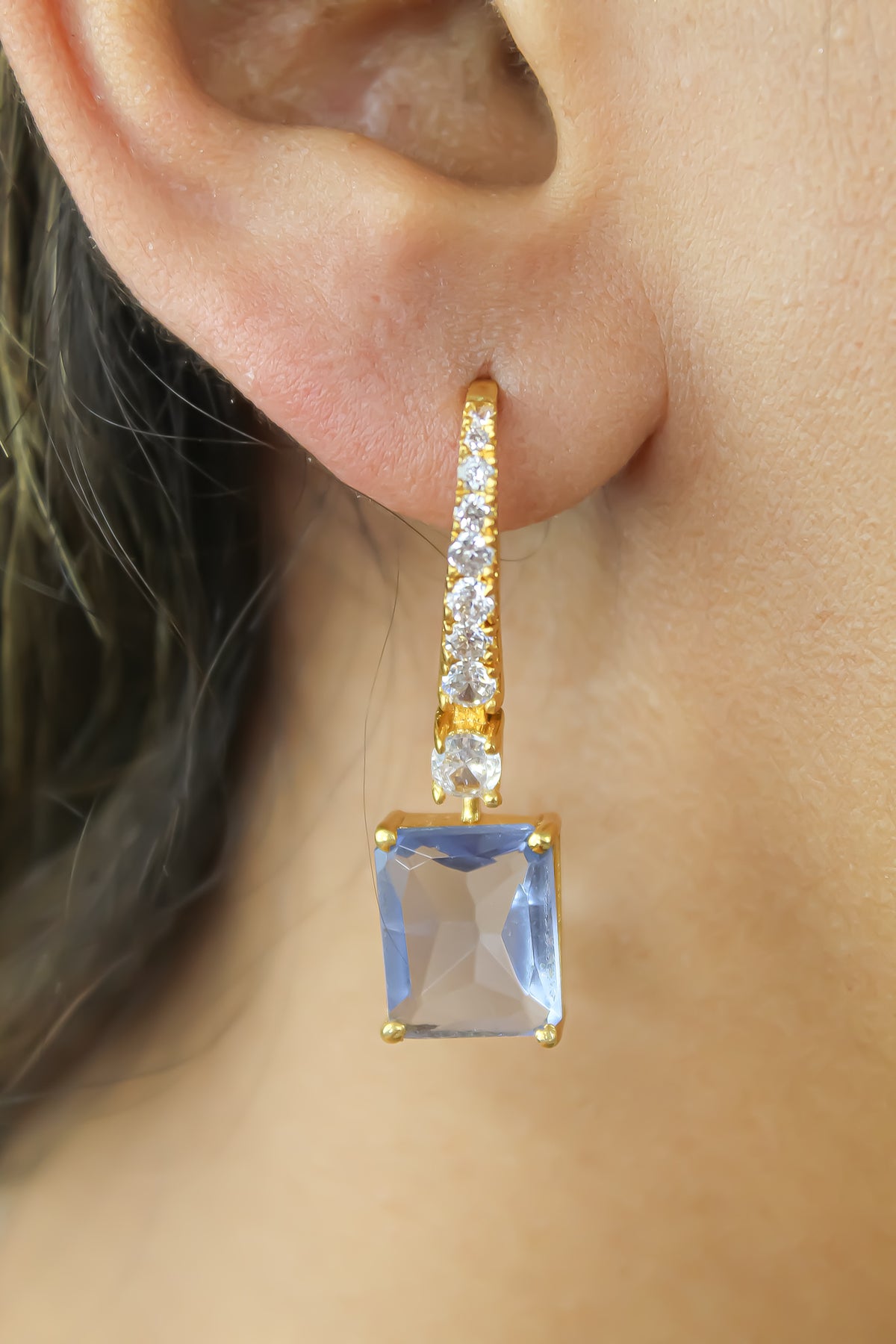 Golden benares earrings bombay sunset