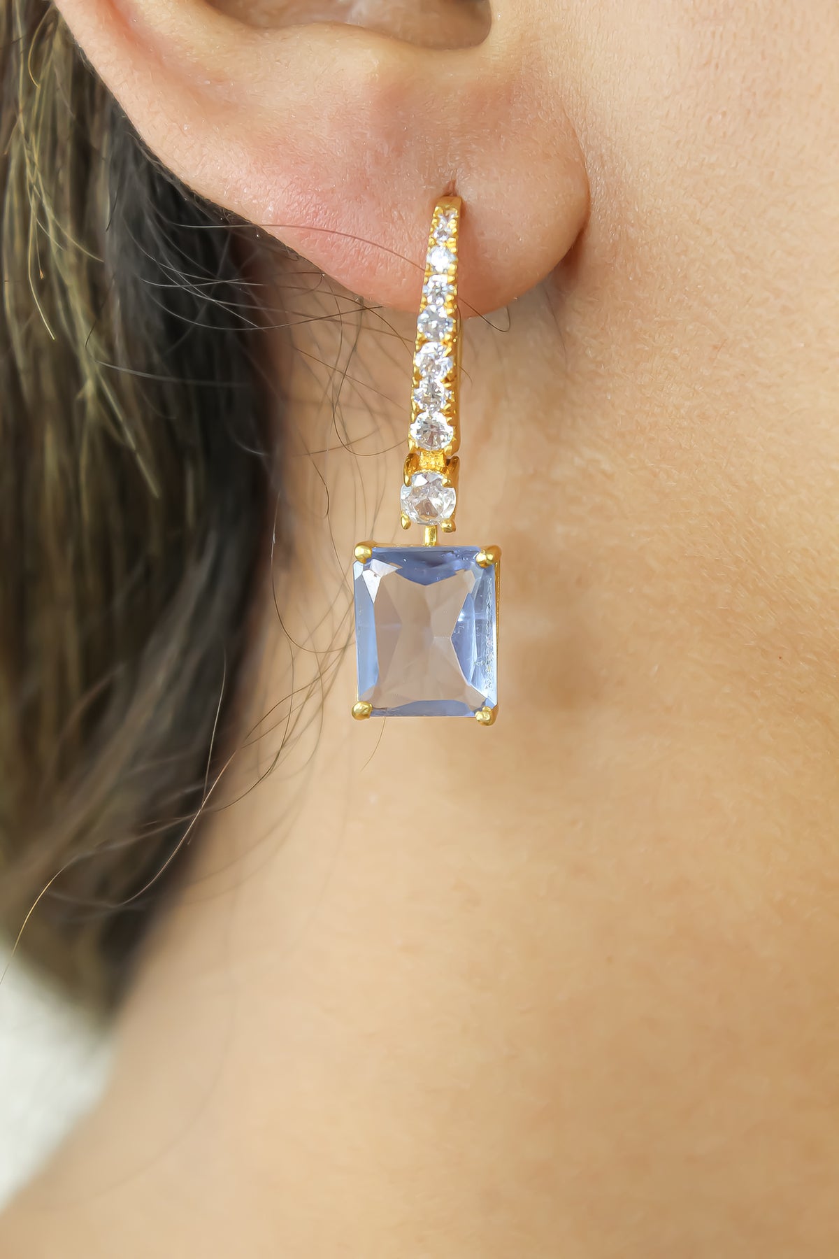Golden benares earrings bombay sunset