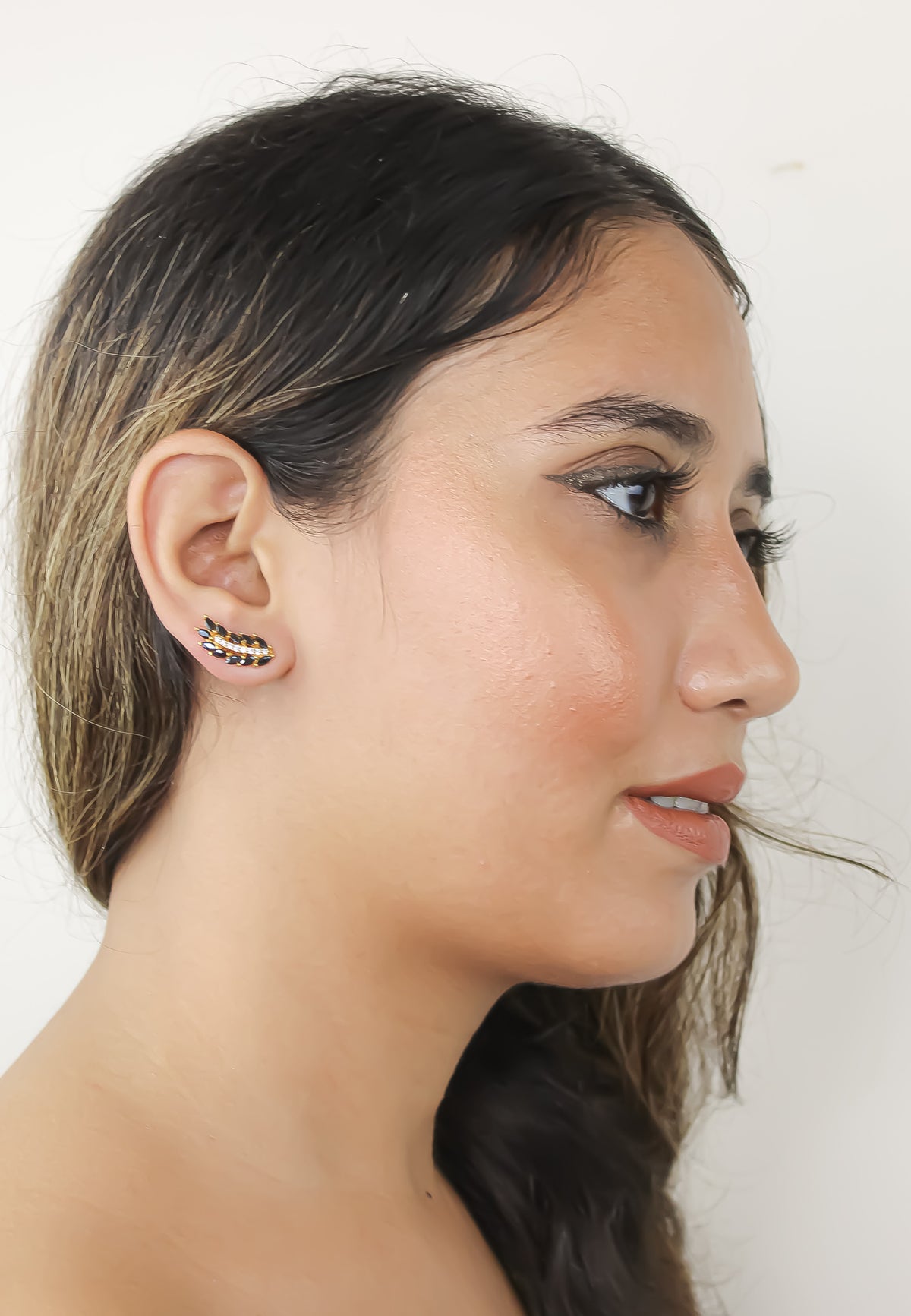 Golden wings earrings bombay sunset