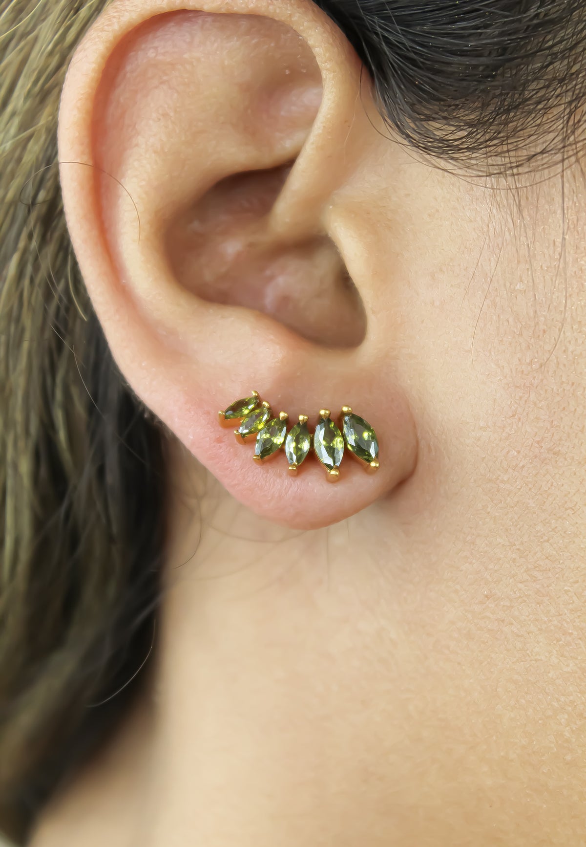 Stepping stone earrings bombay sunset