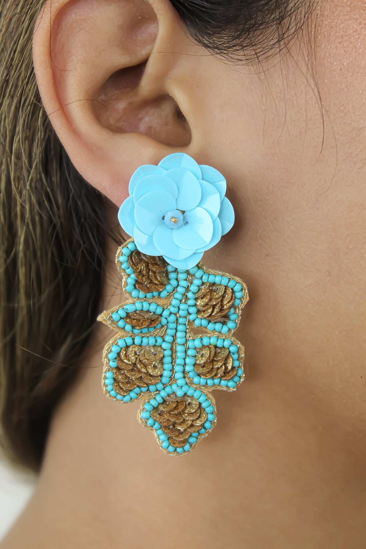 Cha cha turquoise earrings bombay sunset