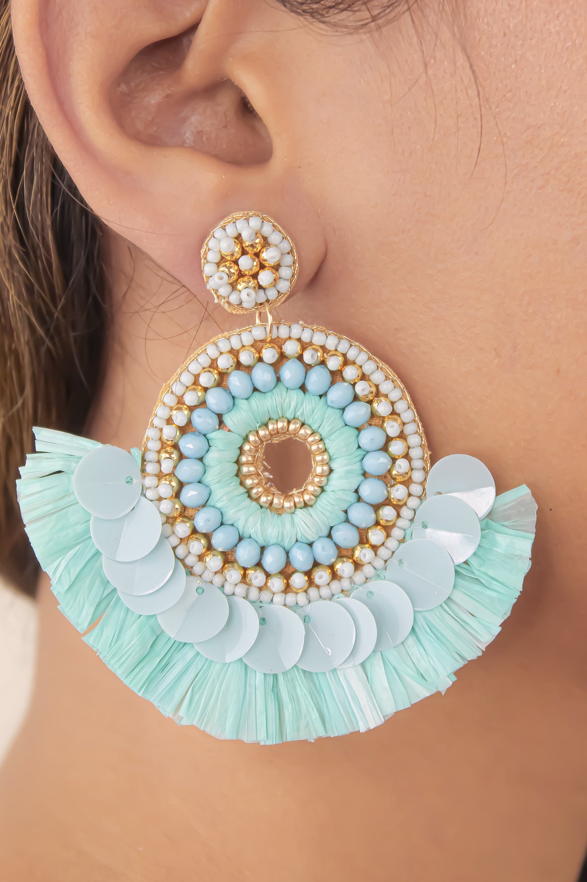 Habanera turquoise earrings bombay sunset