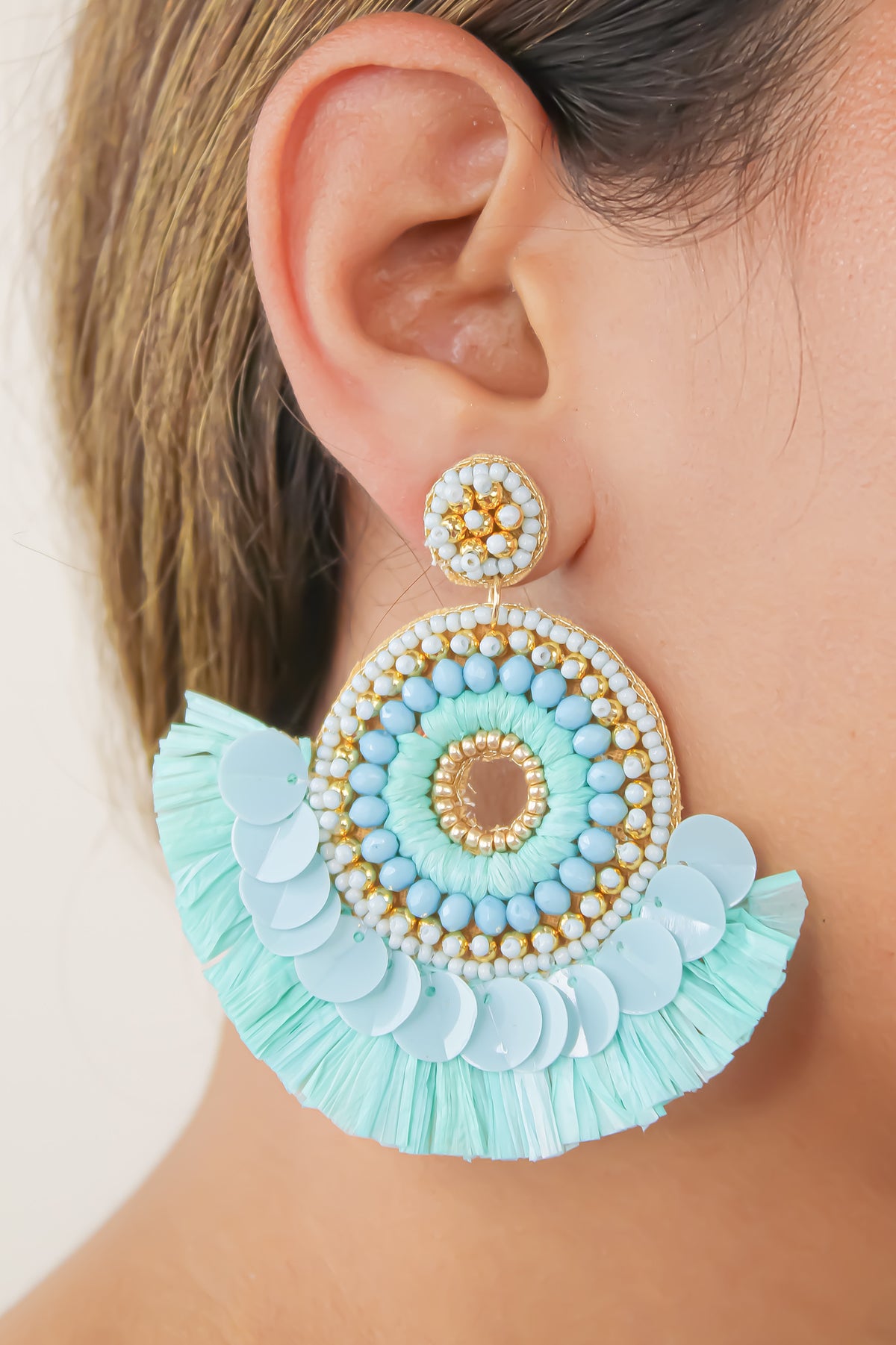 Habanera turquoise earrings bombay sunset