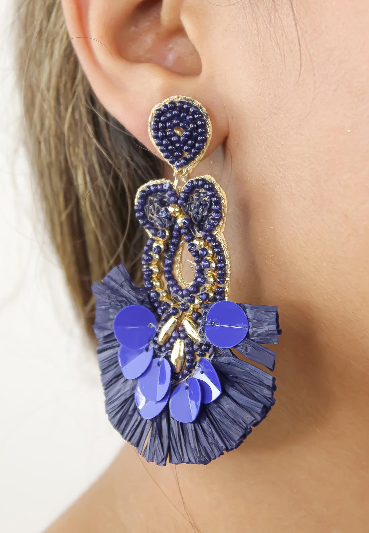 Mambo blue earrings bombay sunset