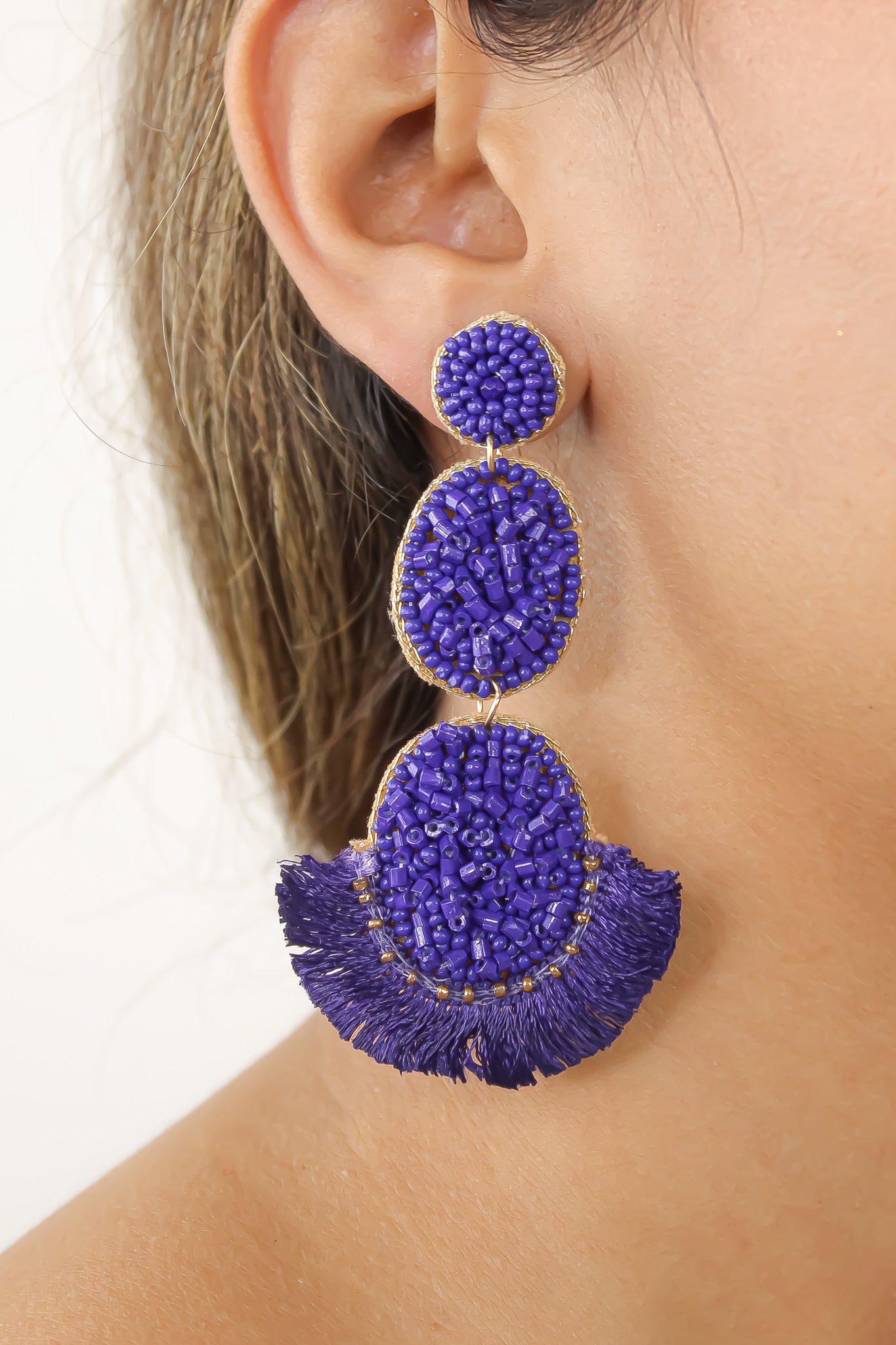 El Nicho Violet Earrings Bombay Sunset