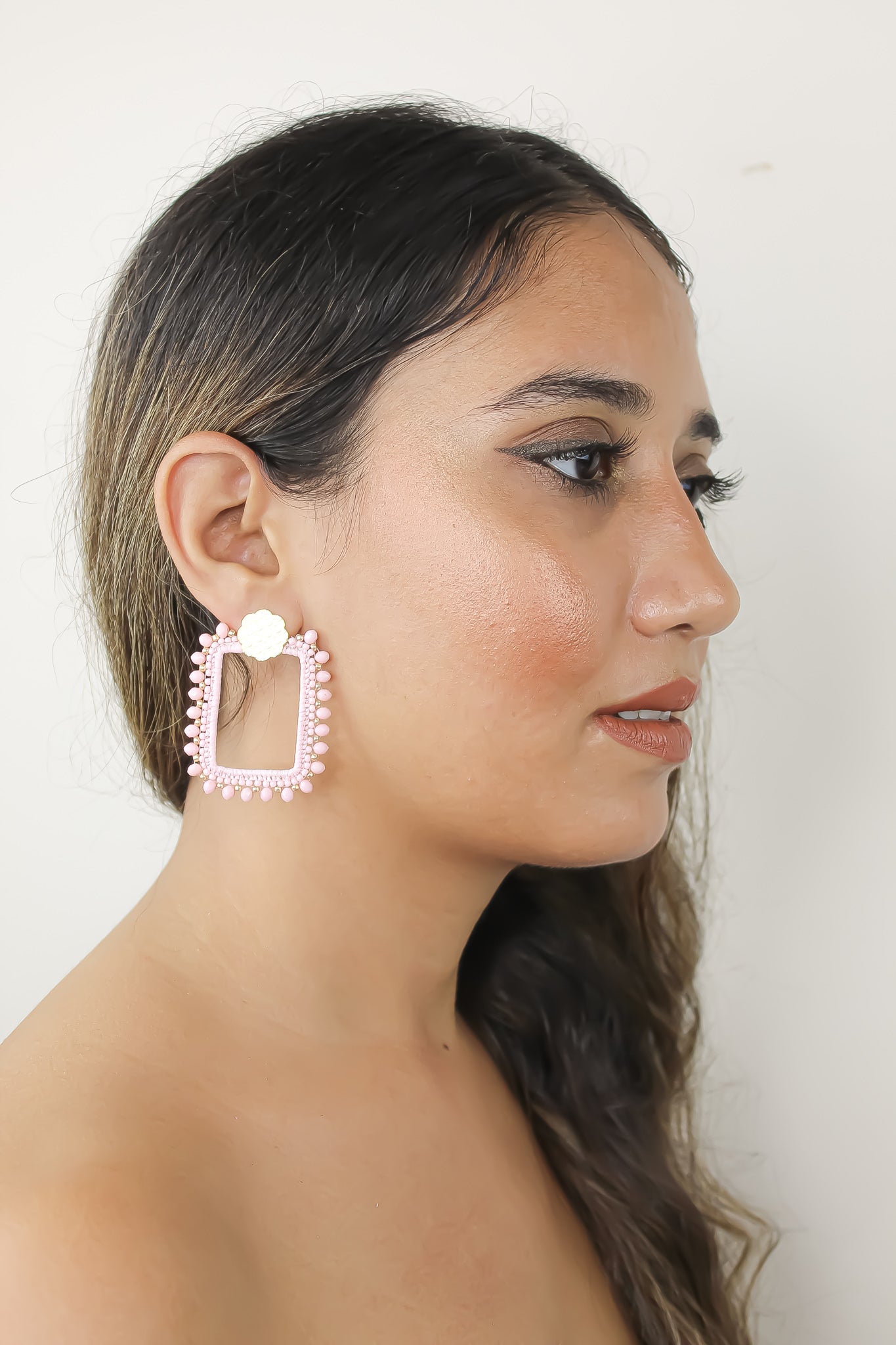 rumba pink earrings Bombay Sunset