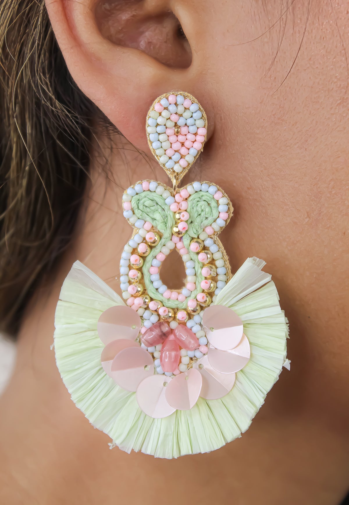 Mambo lime earrings bombay sunset