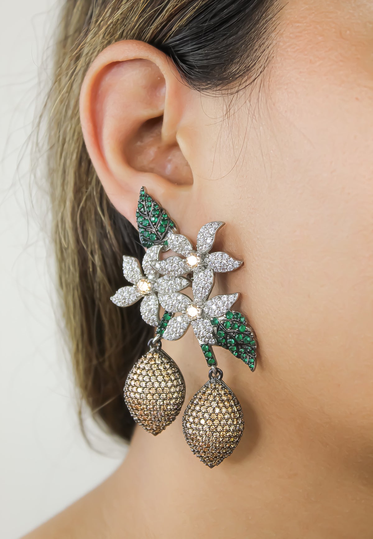 zeus earrings Bombay Sunset