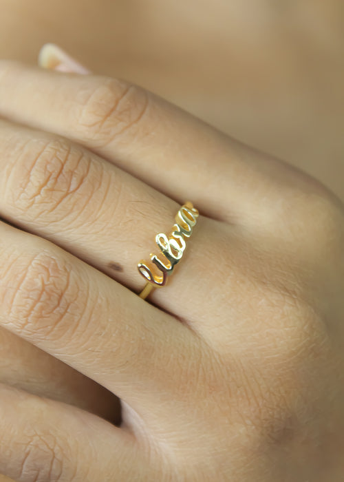 Libra Zodiac Ring Bombay Sunset