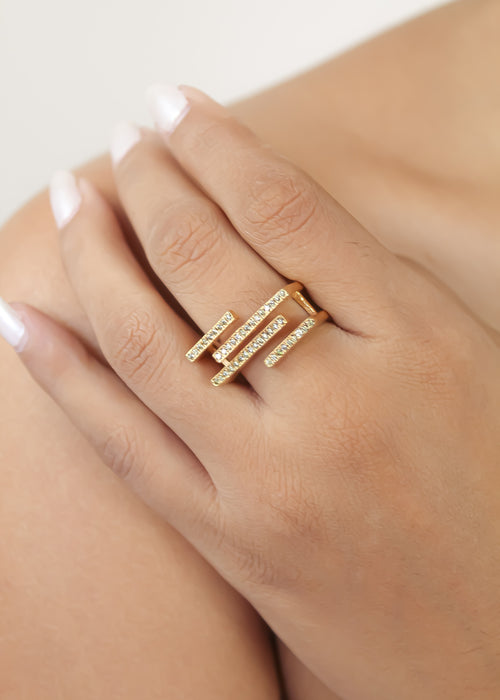 Golden Brick Ring Bombay Sunset