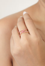 Cargar imagen en el visor de la galería, oro Maldives x anillo Bombay Be Sunset
