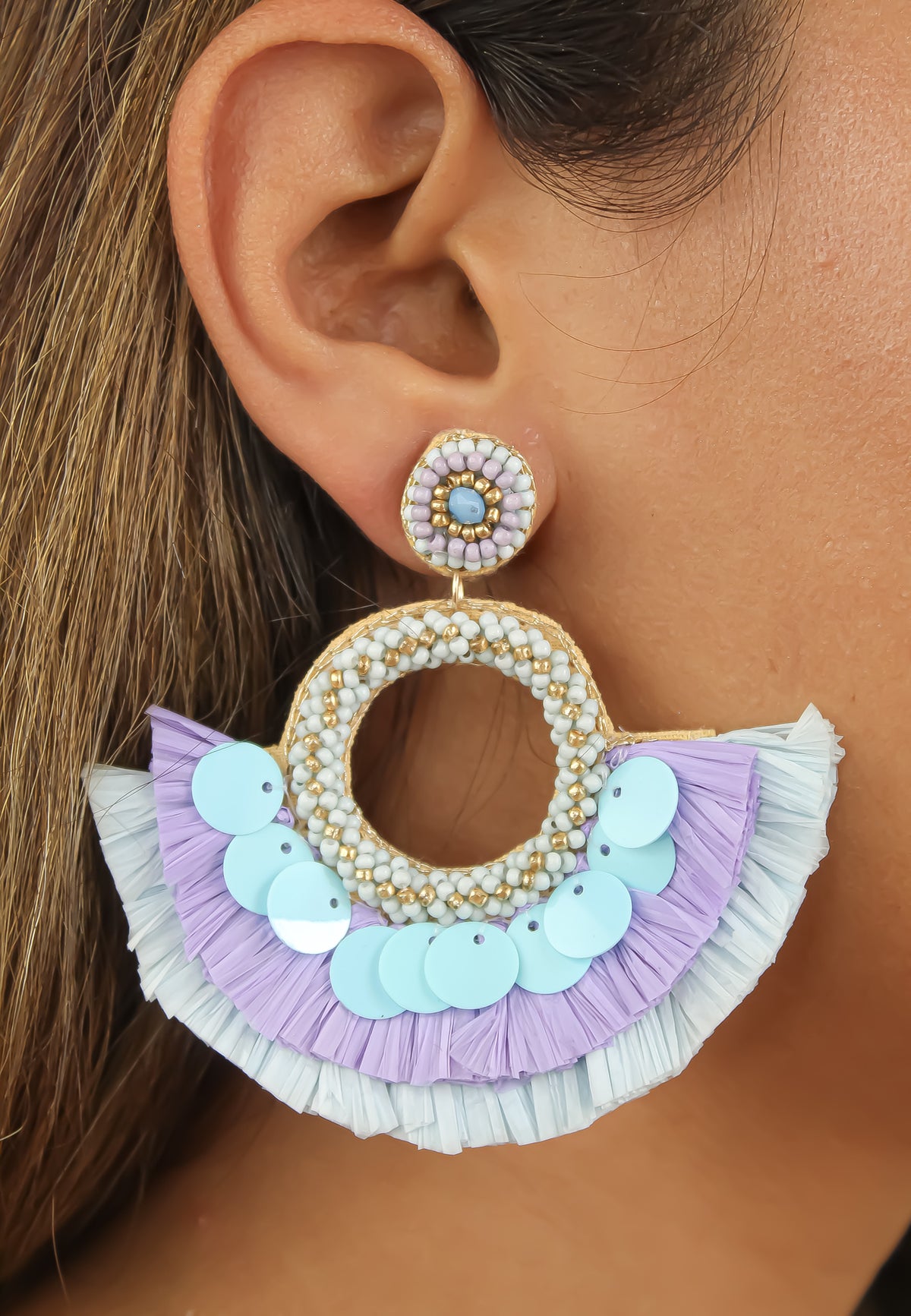 Anzio turquoise earrings bombay sunset