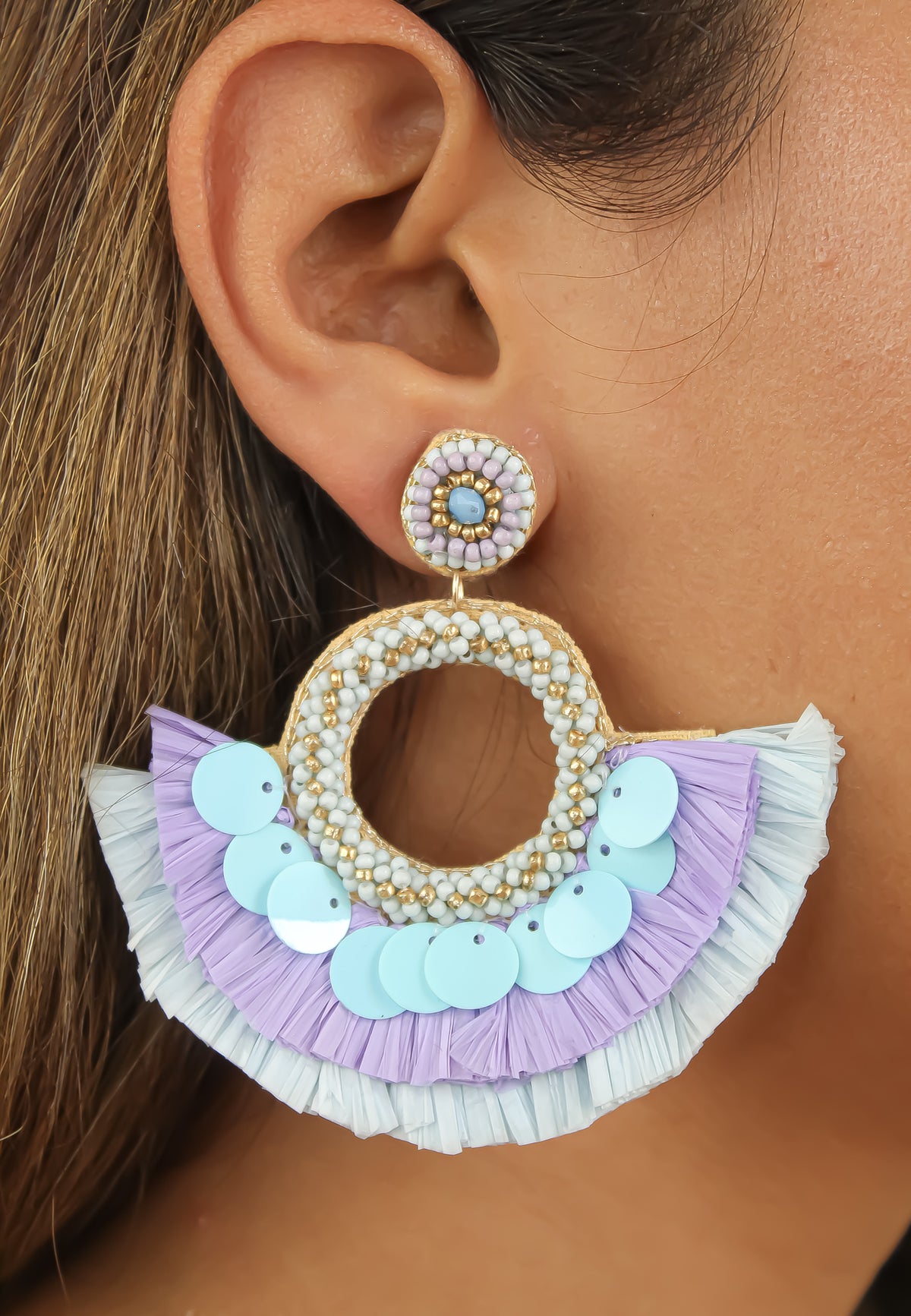 anzio turquoise earrings Bombay Sunset