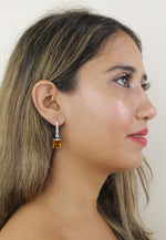 Load image into Gallery viewer, benares earrings below 50 boda copper medium pendientes novia Bombay Sunset
