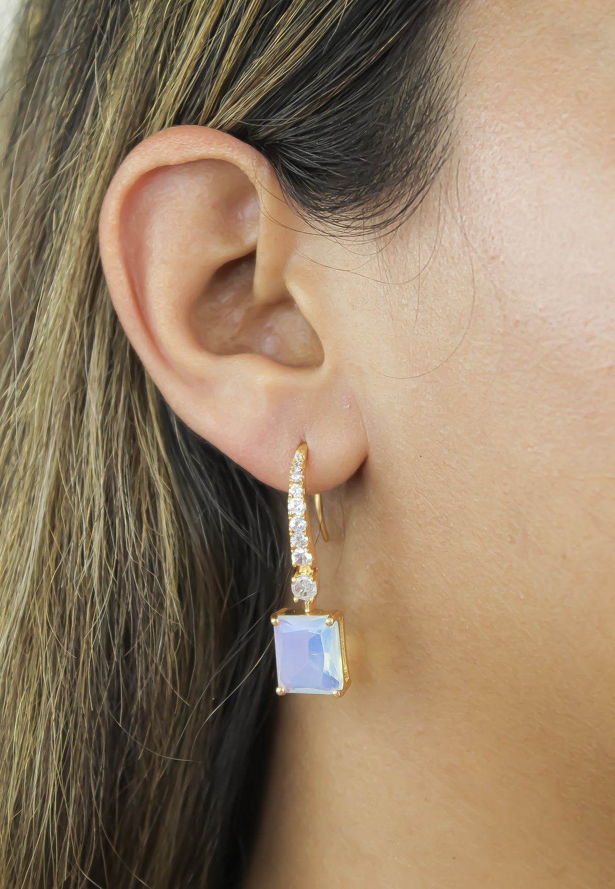 Golden benares earrings bombay sunset