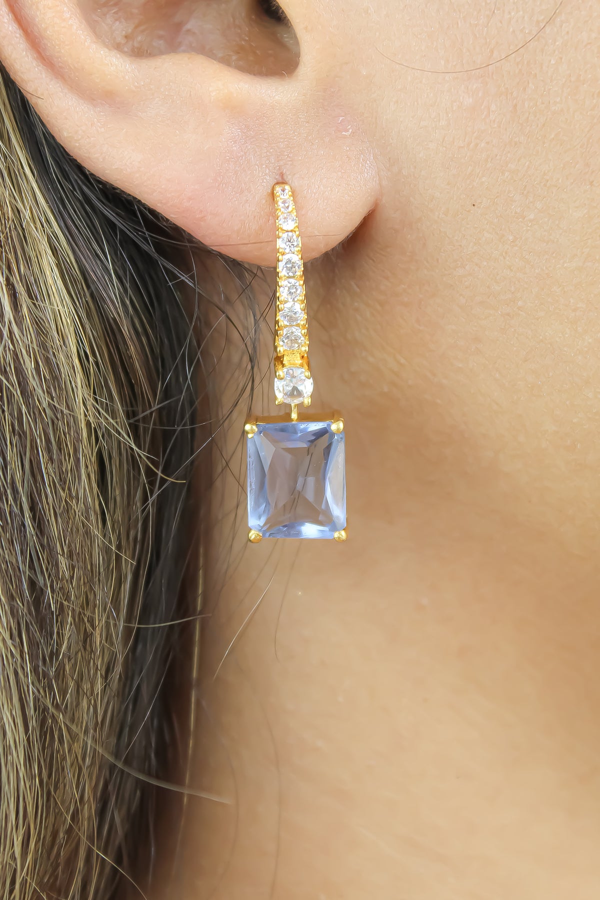 Golden benares earrings bombay sunset