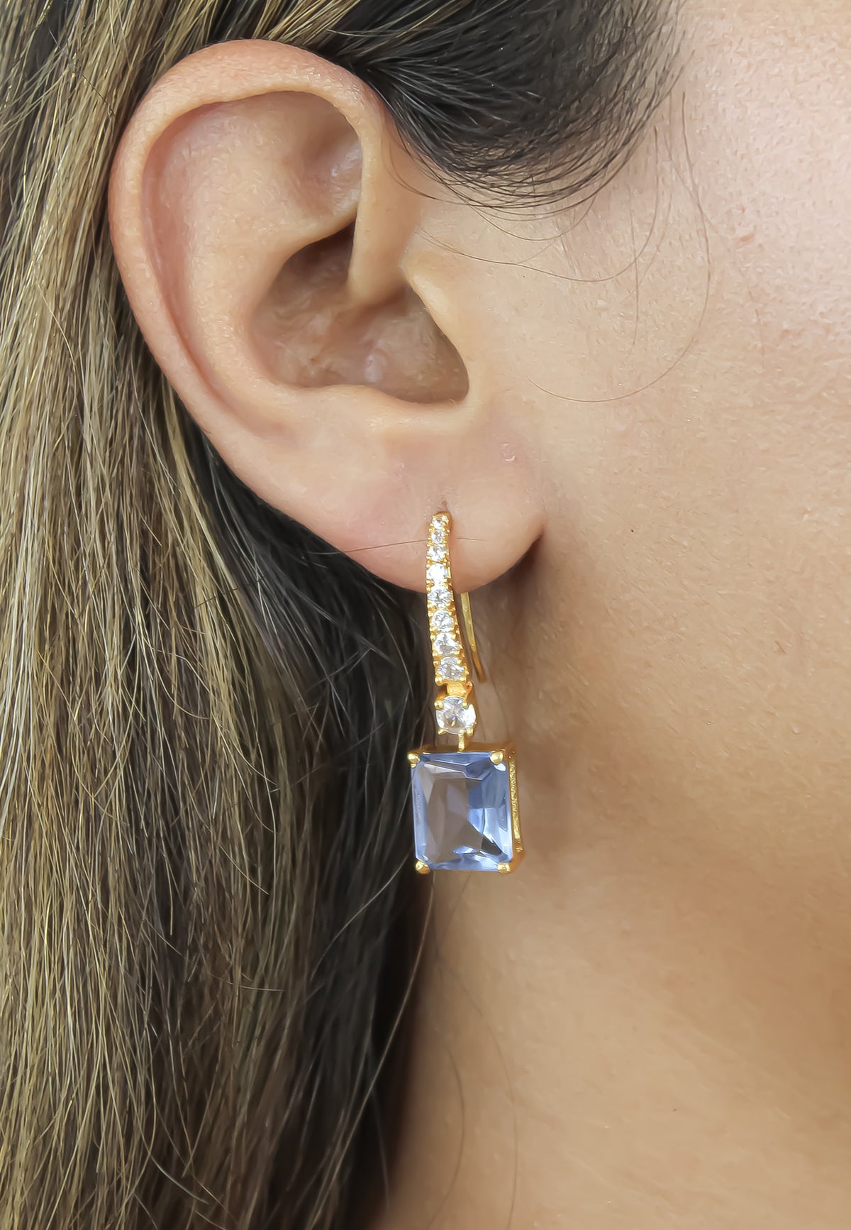 Golden benares earrings bombay sunset