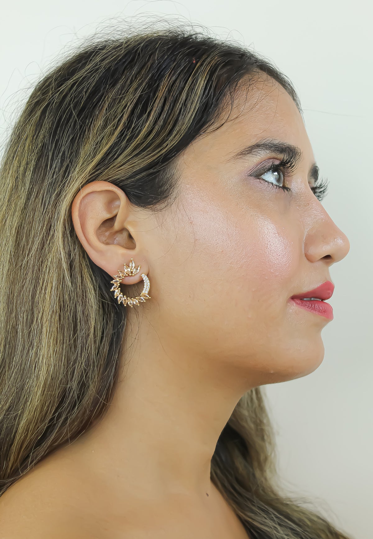 Golden viper earrings bombay sunset