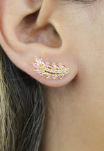 Bild in den Galerie-Viewer laden, golden wings earrings Bombay Sunset
