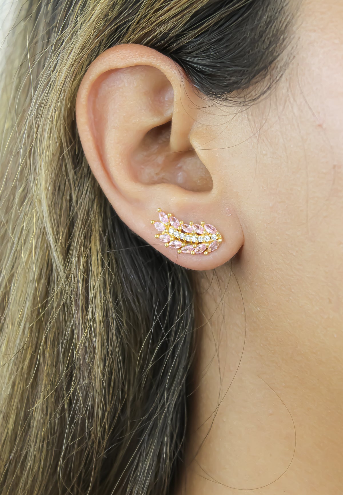 Golden wings earrings bombay sunset
