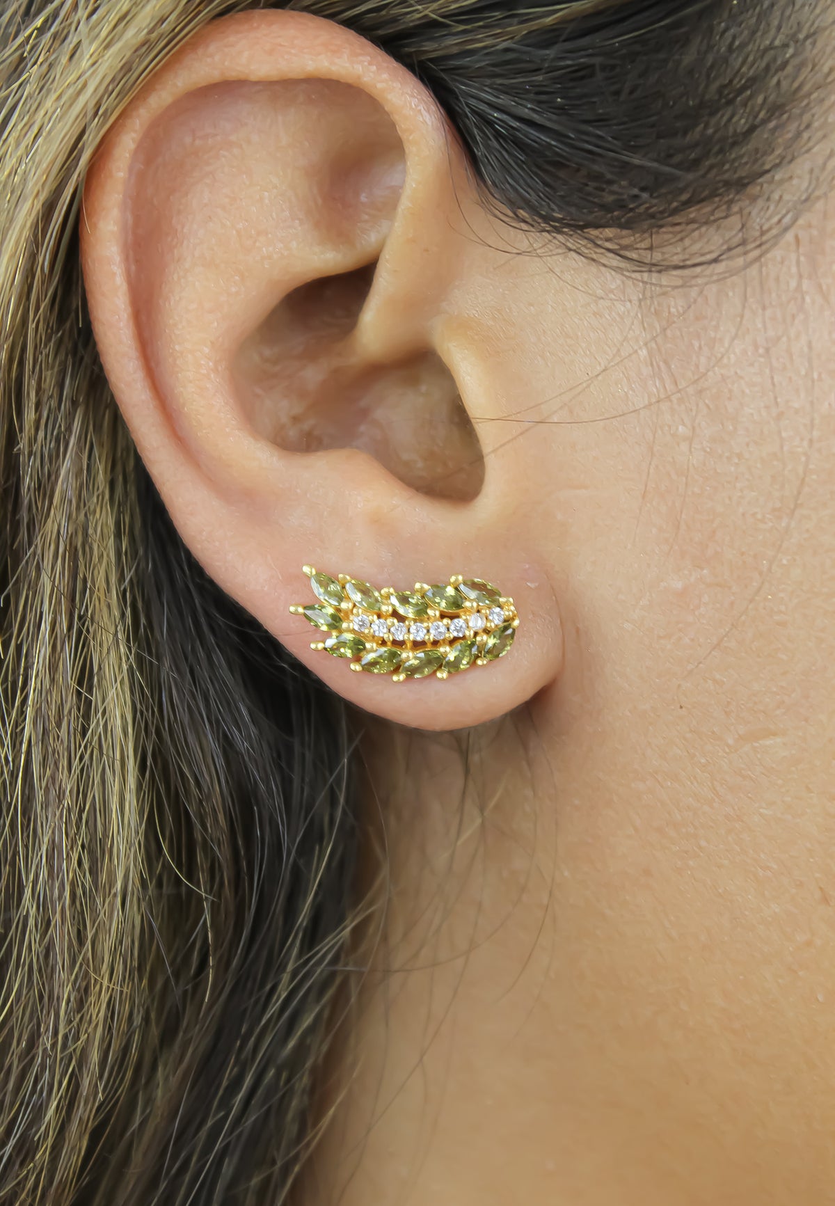 Golden wings earrings bombay sunset
