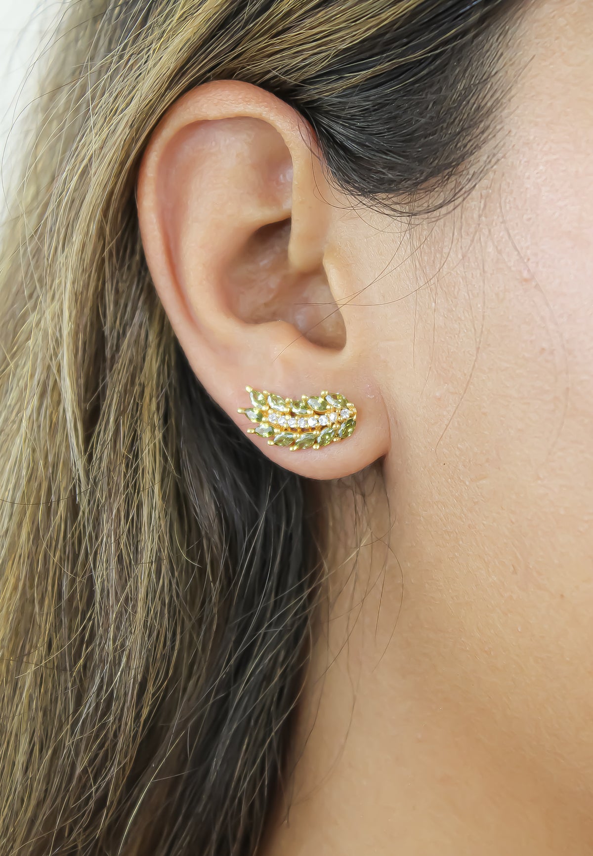 Golden wings earrings bombay sunset