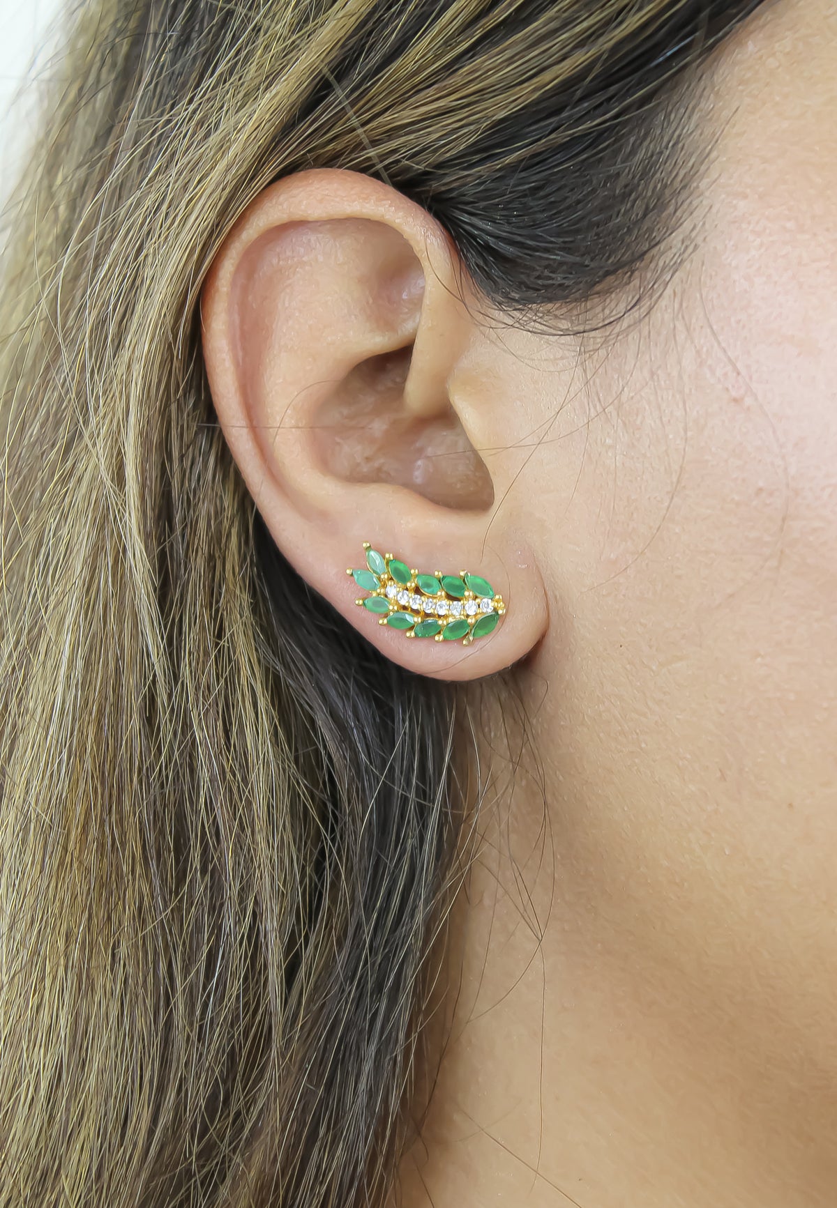 Golden wings earrings bombay sunset