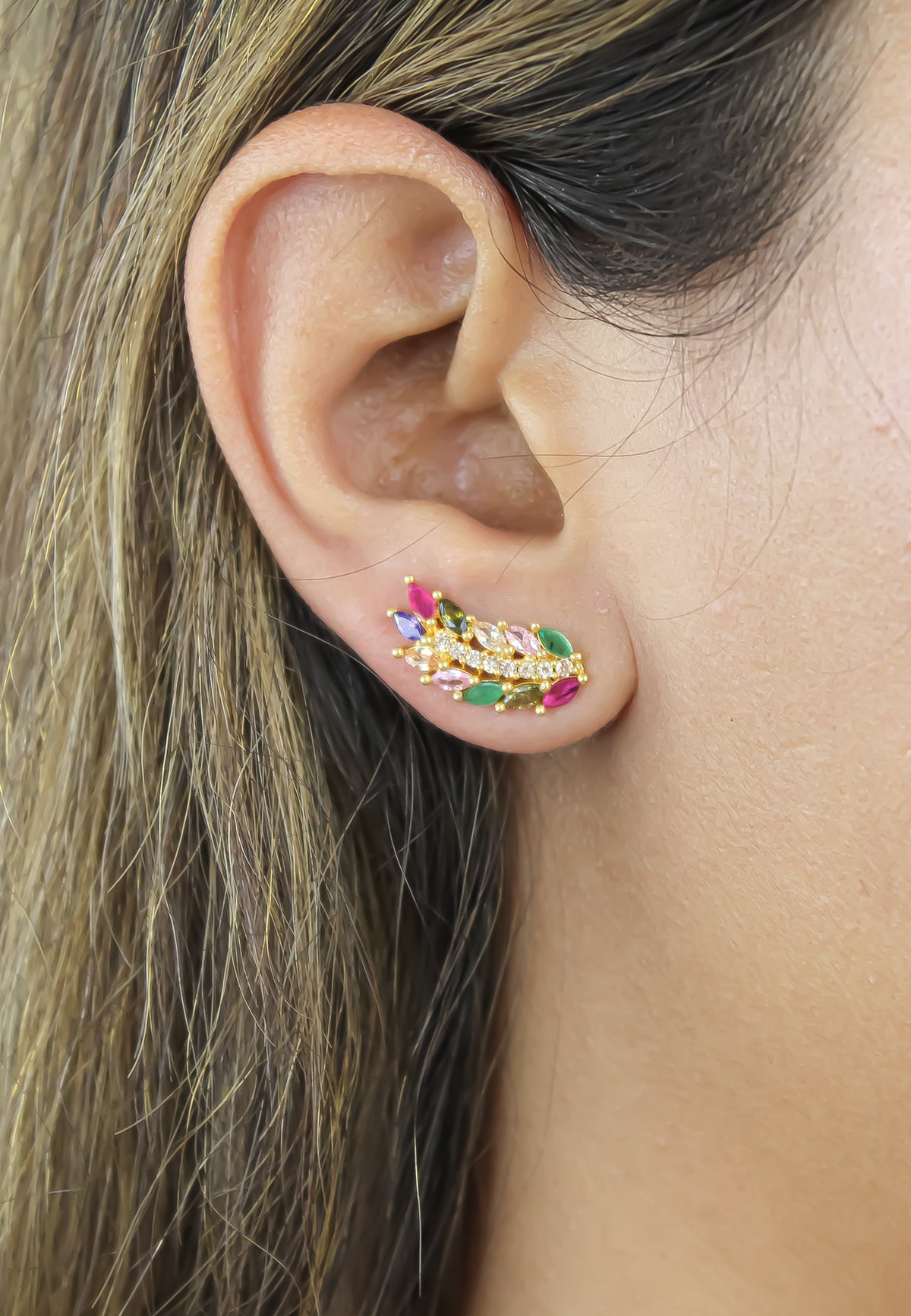 Golden wings earrings bombay sunset