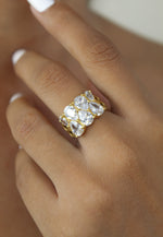 Load image into Gallery viewer, stepping stone ring Bombay Sunset
