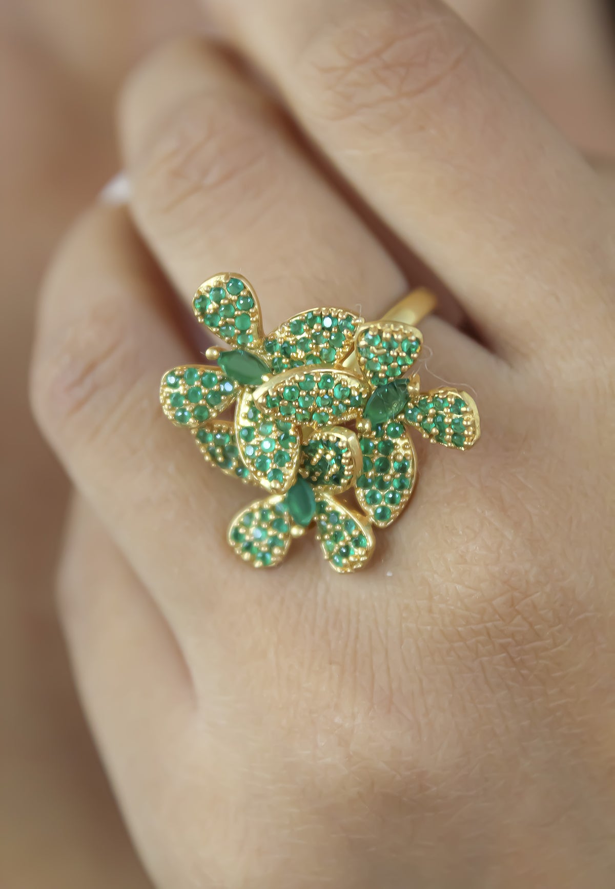 African butterfly ring bombay sunset