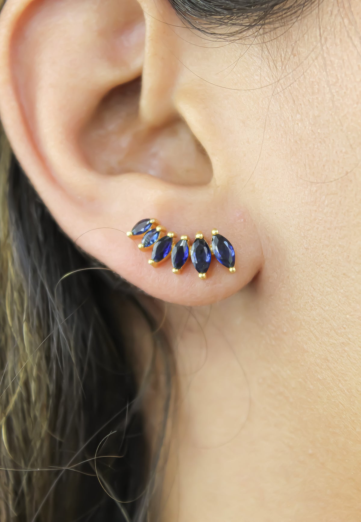 Stepping stone earrings bombay sunset