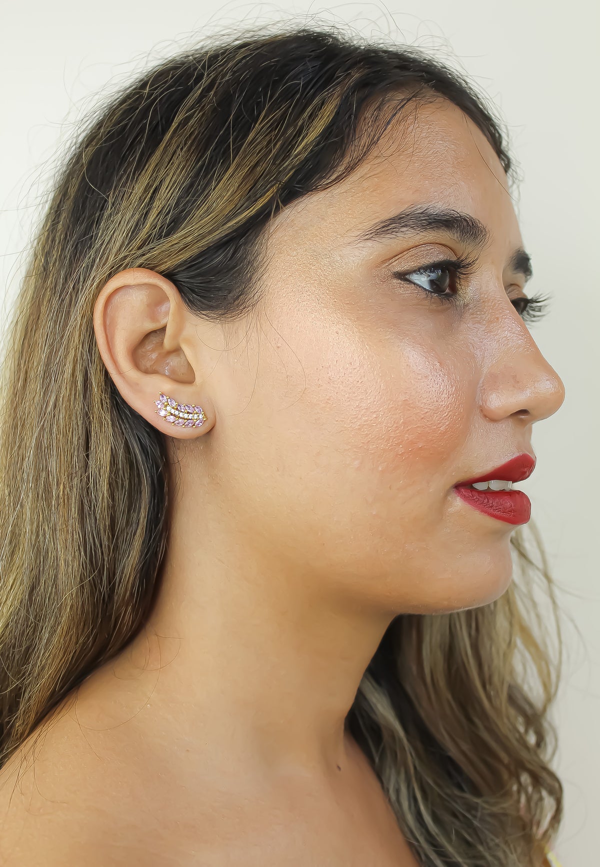 Golden wings earrings bombay sunset