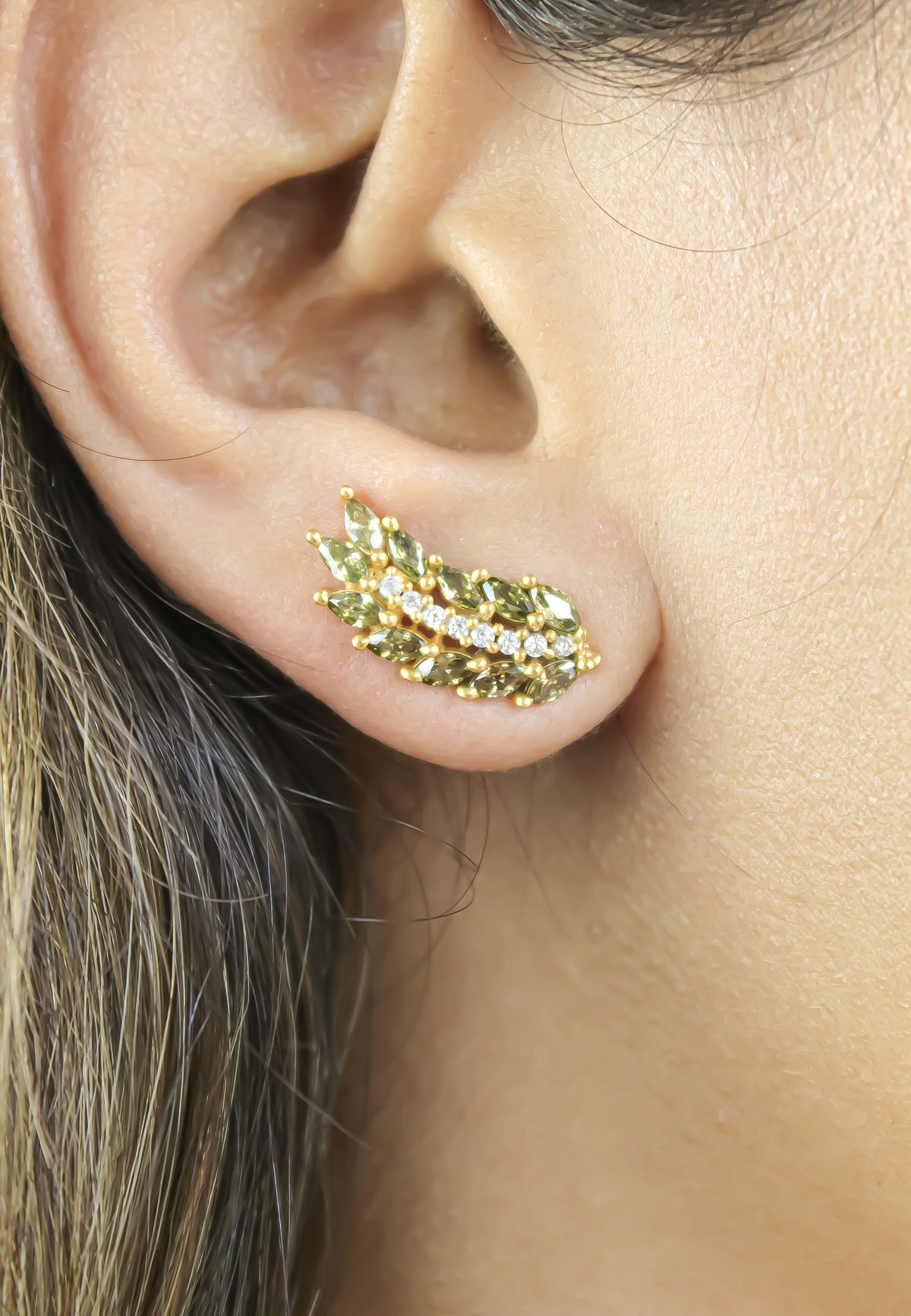 Golden wings earrings bombay sunset