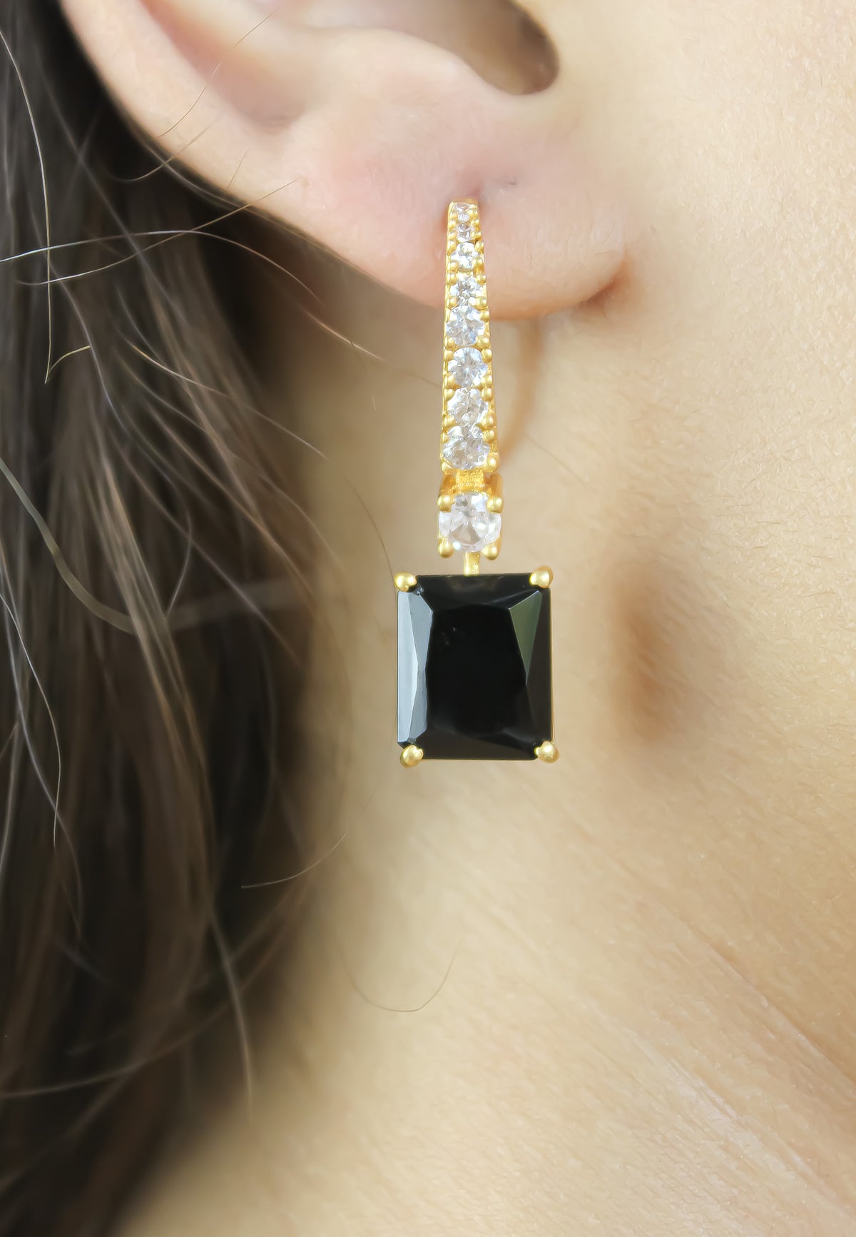 Golden benares earrings bombay sunset