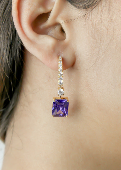 Golden Benares Earrings Bombay Sunset