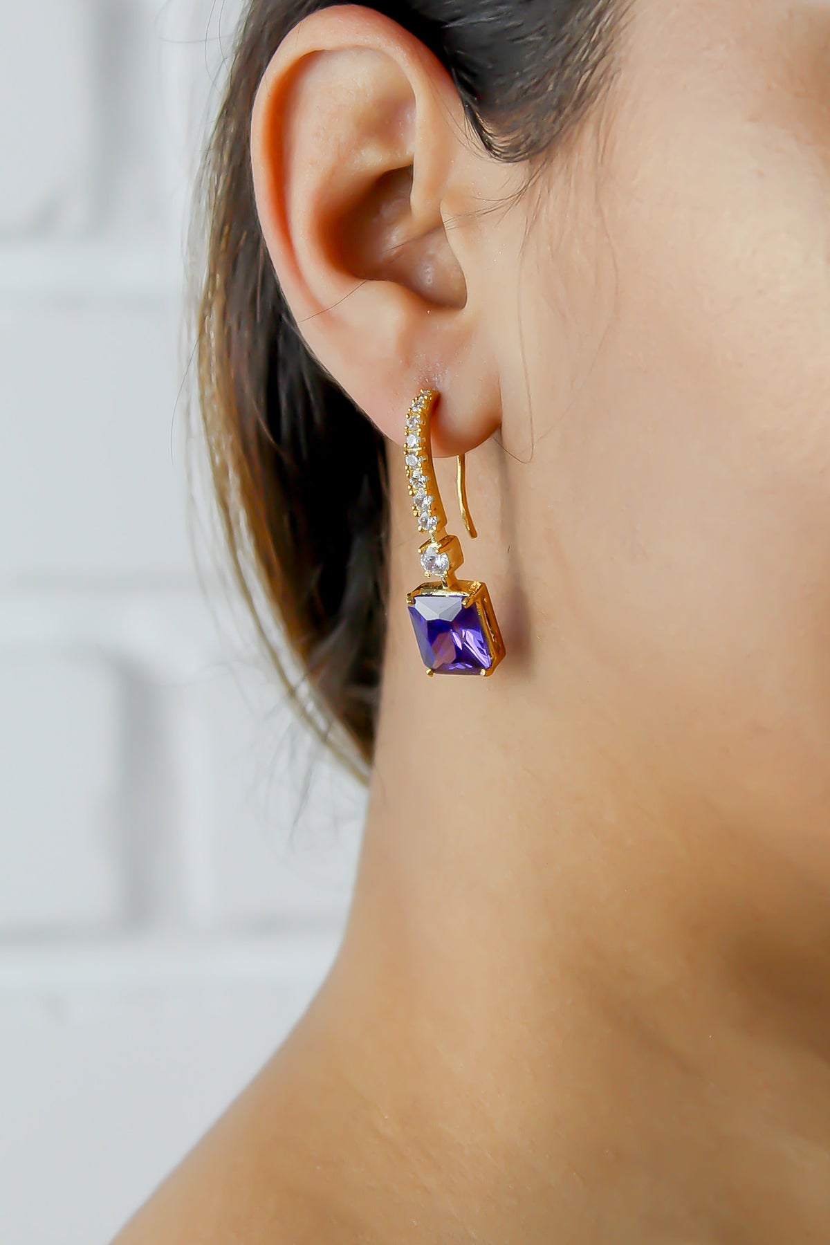 Golden benares earrings bombay sunset