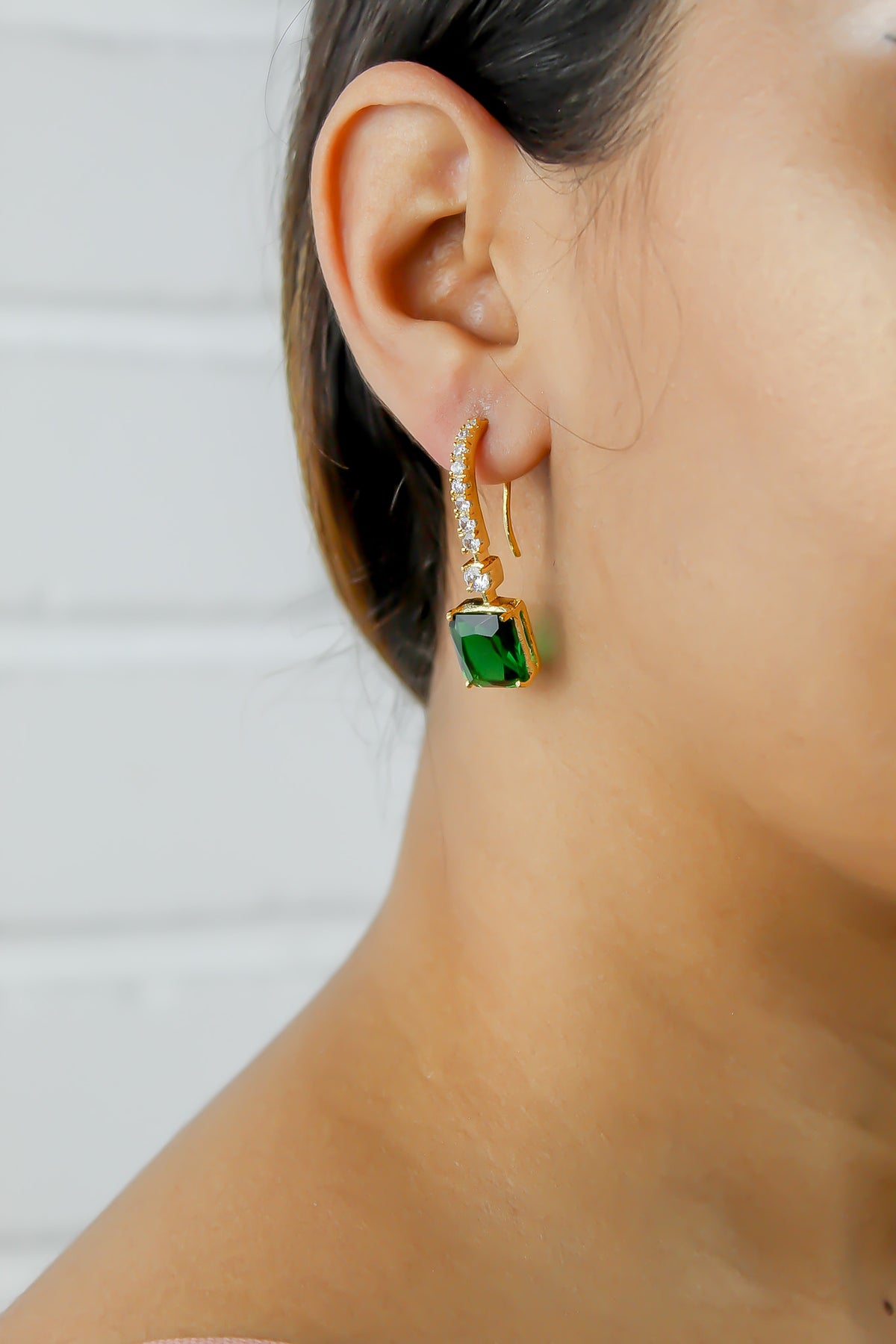 Golden benares earrings bombay sunset