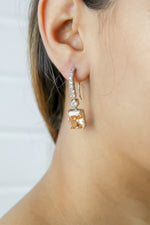 Load image into Gallery viewer, benares earrings below 50 boda copper medium pendientes novia Bombay Sunset
