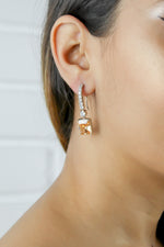 Load image into Gallery viewer, benares earrings below 50 boda copper medium pendientes novia Bombay Sunset
