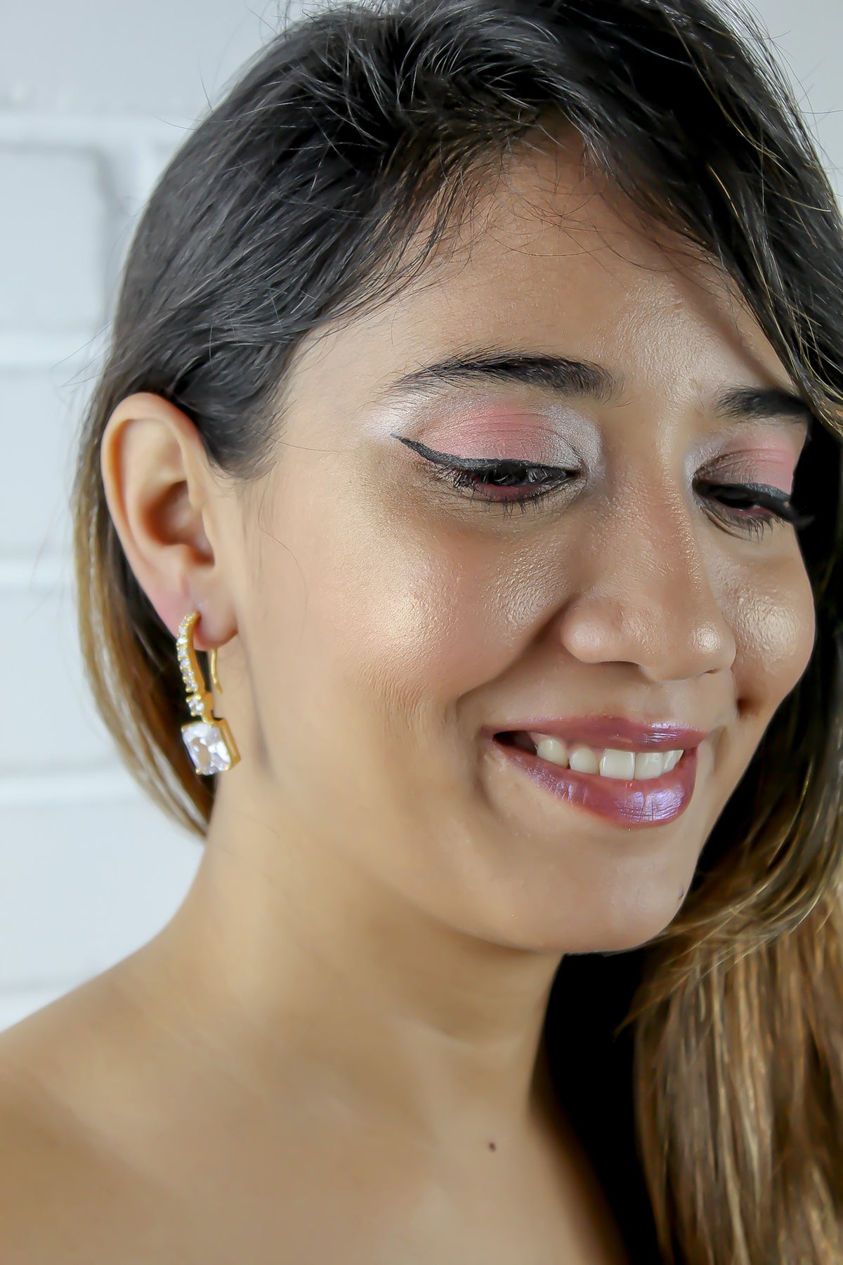Golden benares earrings bombay sunset