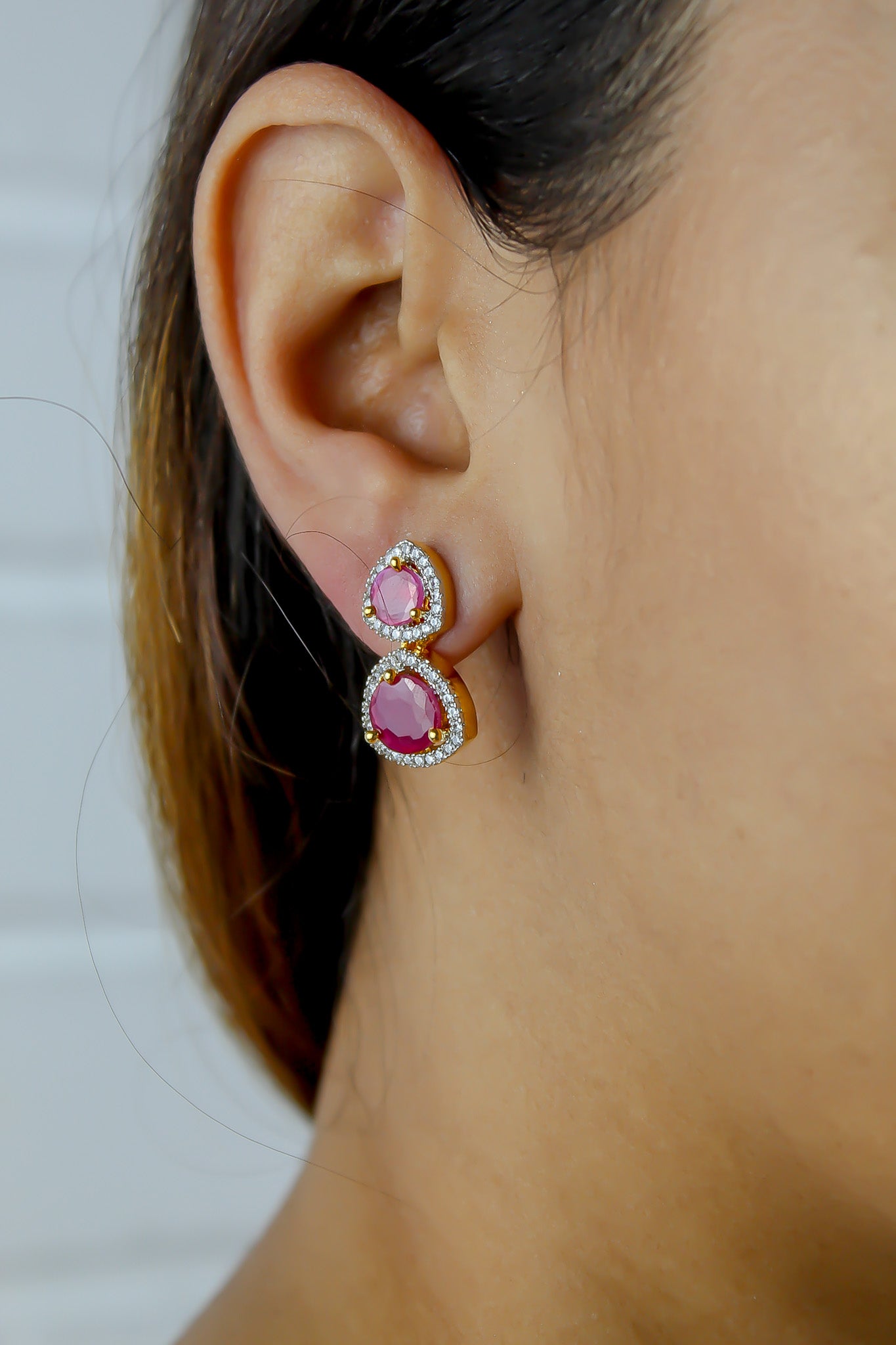 nikobar stone earrings below 50 boda bodas fiesta invitada Bombay Sunset